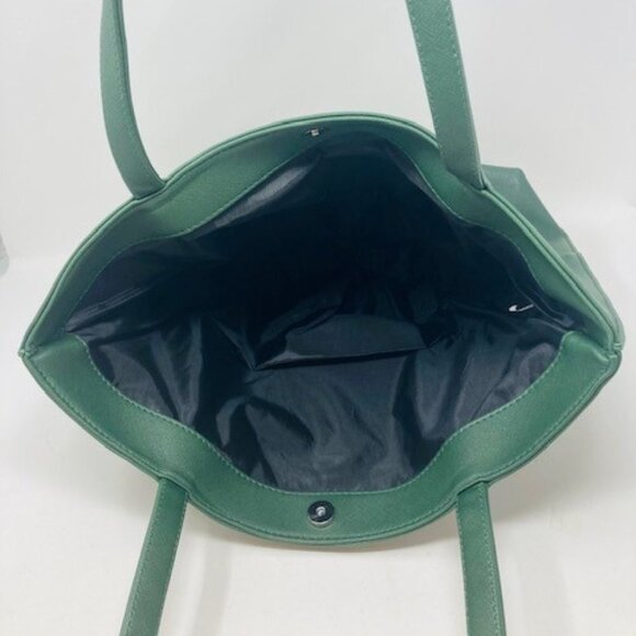 Vegan Leather Green Tote - Picture 4 of 4